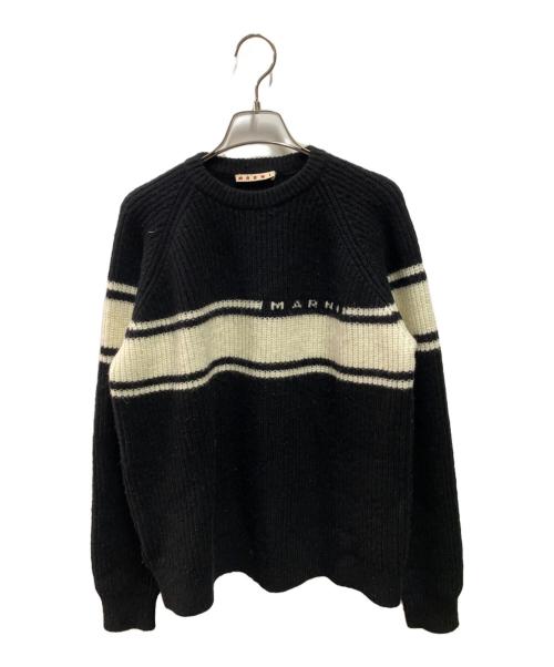 MARNI（マルニ）MARNI (マルニ) stripe sweater ブラック サイズ:14の古着・服飾アイテム