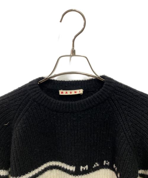 MARNI（マルニ）MARNI (マルニ) stripe sweater ブラック サイズ:14の古着・服飾アイテム