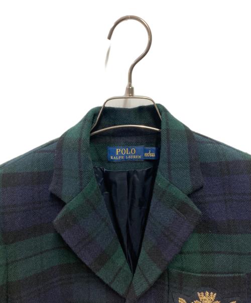 POLO RALPH LAUREN（ポロ・ラルフローレン）POLO RALPH LAUREN (ポロ・ラルフローレン) チェックウールジャケット グリーン サイズ:2の古着・服飾アイテム