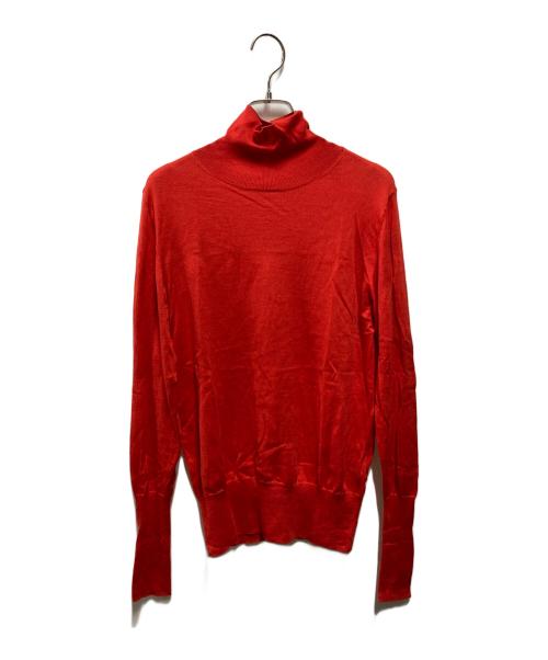 THE SHINZONE（ザ シンゾーン）THE SHINZONE (ザ シンゾーン) COTTON SILK HIGH NECK KNIT レッド サイズ:Ｆ0の古着・服飾アイテム