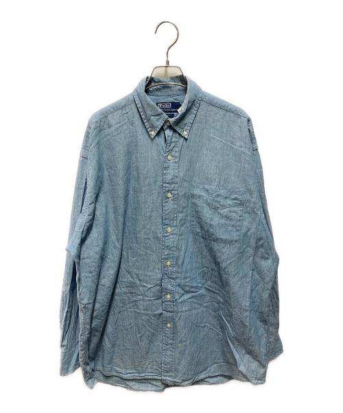 POLO RALPH LAUREN（ポロ・ラルフローレン）POLO RALPH LAUREN (ポロ・ラルフローレン) THE BIG FIT  ボタンダウンシャツ インディゴ サイズ:Mの古着・服飾アイテム