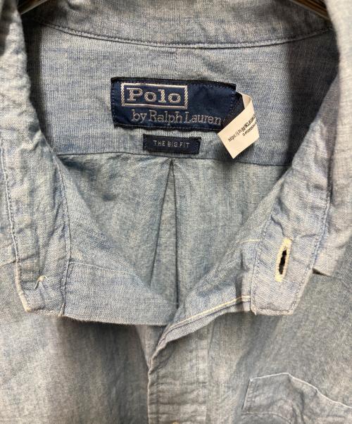 POLO RALPH LAUREN（ポロ・ラルフローレン）POLO RALPH LAUREN (ポロ・ラルフローレン) THE BIG FIT  ボタンダウンシャツ インディゴ サイズ:Mの古着・服飾アイテム