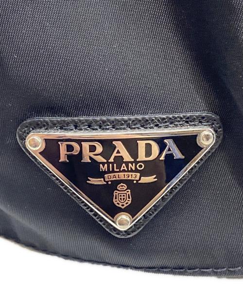 PRADA（プラダ）PRADA (プラダ) ReNylonベースボールキャップ 1HC274 2DMI トライアングルロゴ ブラック サイズ:Sの古着・服飾アイテム