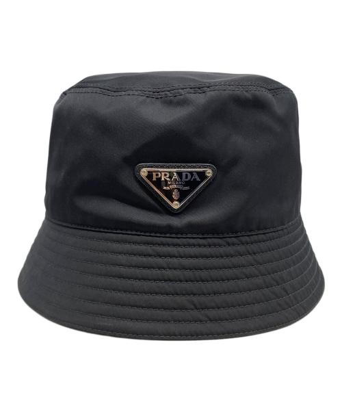 PRADA（プラダ）PRADA (プラダ) ReNylonバケットハット 2HC137 2DMI ブラック サイズ:Ｌの古着・服飾アイテム