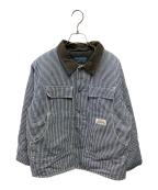 Carter'sカーターズ）の古着「80sヒッコリーカバーオール」｜ホワイト×ブルー
