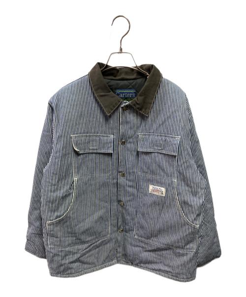 Carter's（カーターズ）Carter's (カーターズ) 80sヒッコリーカバーオール ホワイト×ブルー サイズ:Lの古着・服飾アイテム