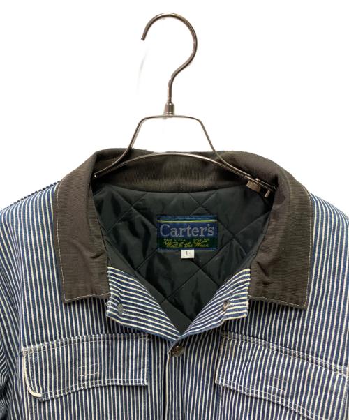 Carter's（カーターズ）Carter's (カーターズ) 80sヒッコリーカバーオール ホワイト×ブルー サイズ:Lの古着・服飾アイテム