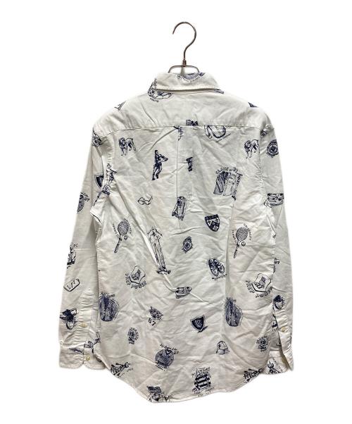 POLO RALPH LAUREN（ポロ・ラルフローレン）POLO RALPH LAUREN (ポロ・ラルフローレン) 総柄ボタンダウンシャツ ホワイト サイズ:Ｓ 未使用品の古着・服飾アイテム