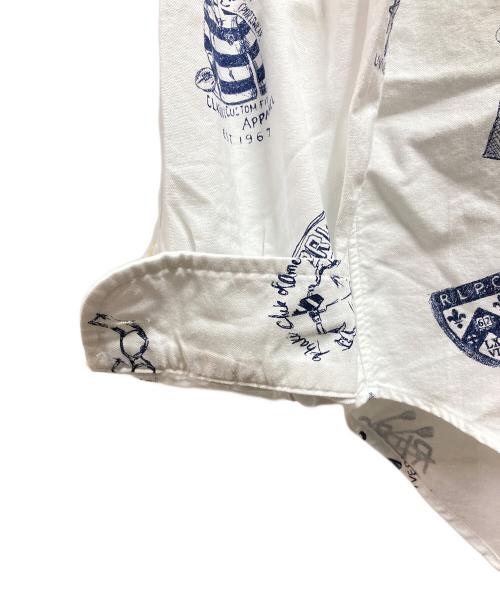 POLO RALPH LAUREN（ポロ・ラルフローレン）POLO RALPH LAUREN (ポロ・ラルフローレン) 総柄ボタンダウンシャツ ホワイト サイズ:Ｓ 未使用品の古着・服飾アイテム