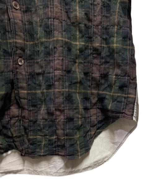 COMME des GARCONS（コムデギャルソン）COMME des GARCONS (コムデギャルソン) チェック柄ドッキングシャツ HH-B015 ブラウン サイズ:XSの古着・服飾アイテム