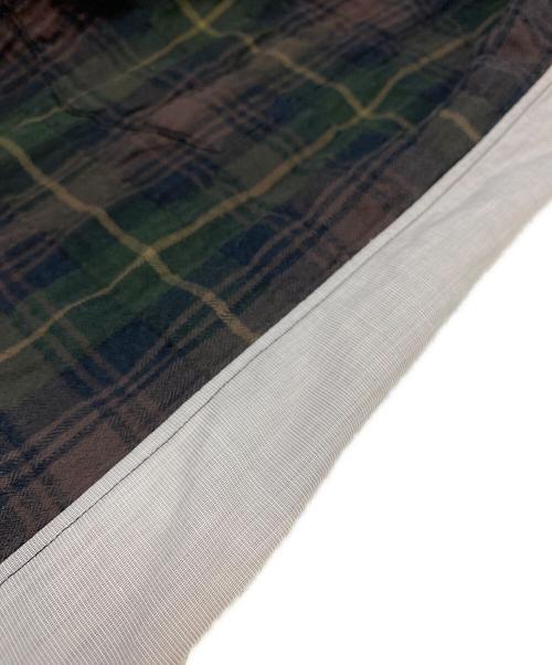 COMME des GARCONS（コムデギャルソン）COMME des GARCONS (コムデギャルソン) チェック柄ドッキングシャツ HH-B015 ブラウン サイズ:XSの古着・服飾アイテム