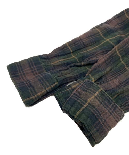 COMME des GARCONS（コムデギャルソン）COMME des GARCONS (コムデギャルソン) チェック柄ドッキングシャツ HH-B015 ブラウン サイズ:XSの古着・服飾アイテム