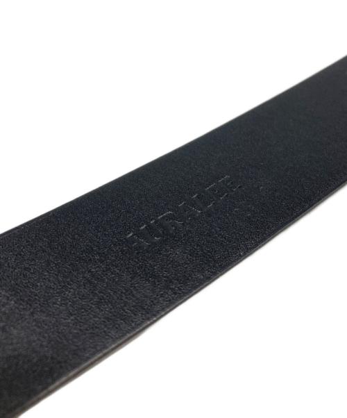 AURALEE（オーラリー）AURALEE (オーラリー) Square Buckle Belt スクエアバックルベルト レザーベルト ブラックの古着・服飾アイテム