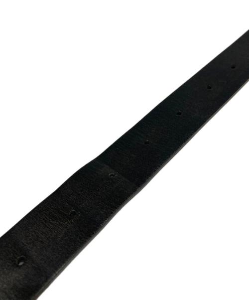 AURALEE（オーラリー）AURALEE (オーラリー) Square Buckle Belt スクエアバックルベルト レザーベルト ブラックの古着・服飾アイテム