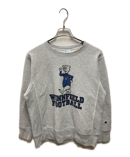 Champion REVERSE WEAVE（チャンピオン リバース ウィーブ）Champion REVERSE WEAVE (チャンピオン リバース ウィーブ) プリントスウェット グレー サイズ:Mの古着・服飾アイテム