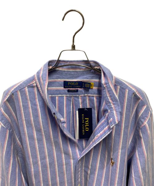 POLO RALPH LAUREN（ポロ・ラルフローレン）POLO RALPH LAUREN (ポロ・ラルフローレン) CLASSIC FIT BDシャツ ブルー×ピンク サイズ:XL 未使用品の古着・服飾アイテム