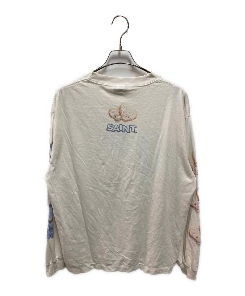 SAINT MICHAEL（セントマイケル）SAINT MICHAEL (セントマイケル) SHERMER (シャーマー) 24SS HEART CKIE LS TEE ホワイト サイズ:Lの古着・服飾アイテム