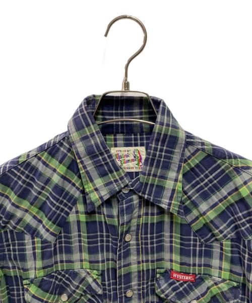 Hysteric Glamour（ヒステリックグラマー）Hysteric Glamour (ヒステリックグラマー) 半袖ウエスタンシャツ グリーン サイズ:Ｓの古着・服飾アイテム