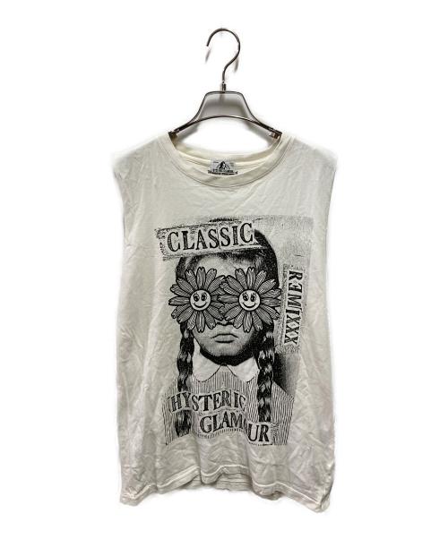Hysteric Glamour（ヒステリックグラマー）Hysteric Glamour (ヒステリックグラマー) ノースリーブカットソー ホワイト サイズ:freeの古着・服飾アイテム