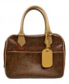 ETROエトロ）の古着「ペイズリースクエアハンドバッグ」｜ブラウン