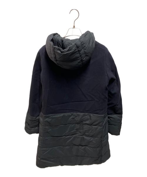 HERNO（ヘルノ）HERNO (ヘルノ) ウールコンビナイロンフーデッドコート ネイビー×ブラック サイズ:42の古着・服飾アイテム