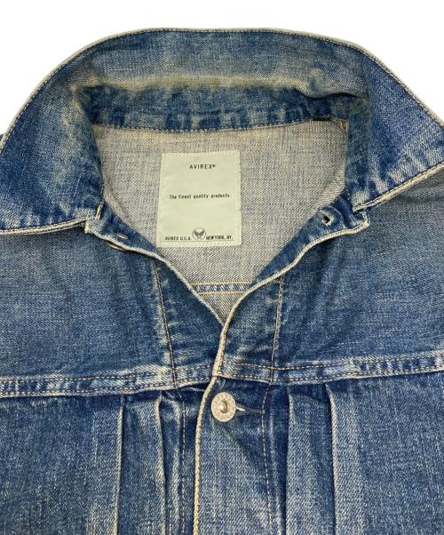 AVIREX（アヴィレックス）AVIREX (アヴィレックス) TFQP DENIM JKT USED WASH インディゴ サイズ:サイズ詳細参照の古着・服飾アイテム