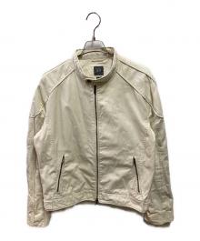 ARMANI EXCHANGE（アルマーニ エクスチェンジ）の古着「バイカージャケット」｜アイボリー