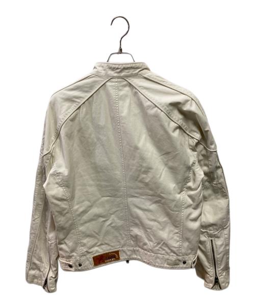 ARMANI EXCHANGE（アルマーニ エクスチェンジ）ARMANI EXCHANGE (アルマーニ エクスチェンジ) バイカージャケット アイボリー サイズ:Ｌの古着・服飾アイテム