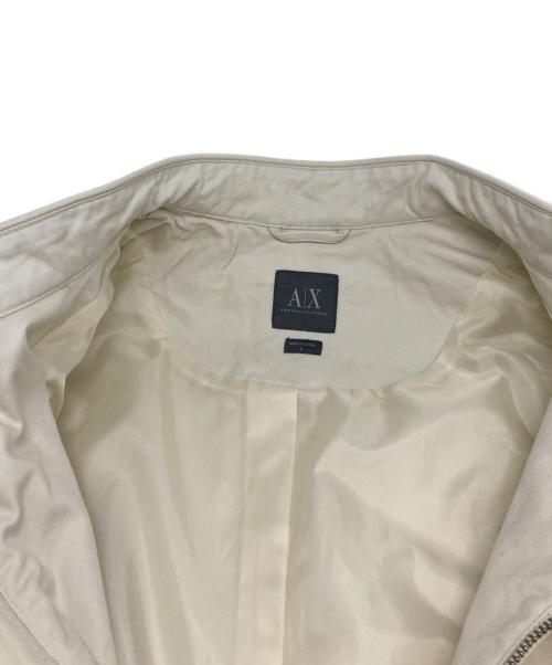 ARMANI EXCHANGE（アルマーニ エクスチェンジ）ARMANI EXCHANGE (アルマーニ エクスチェンジ) バイカージャケット アイボリー サイズ:Ｌの古着・服飾アイテム