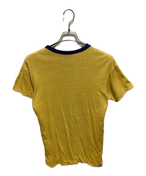 imp print（アイエムピー プリント）imp print (アイエムピー プリント) 60s リバーシブルTシャツ ネイビー×イエロー サイズ:Mの古着・服飾アイテム