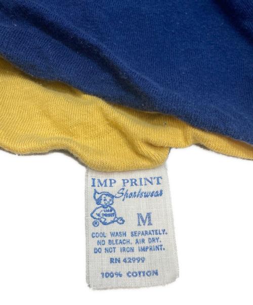 imp print（アイエムピー プリント）imp print (アイエムピー プリント) 60s リバーシブルTシャツ ネイビー×イエロー サイズ:Mの古着・服飾アイテム