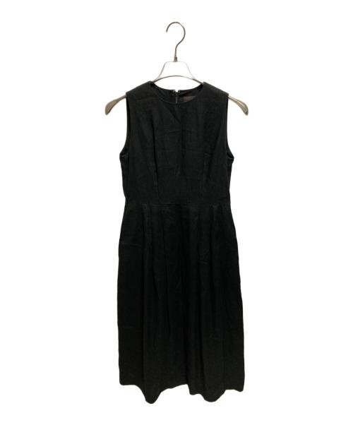 TOMORROW LAND collection（トゥモローランドコレクション）TOMORROW LAND collection (トゥモローランドコレクション) スムースリネン アメリカンスリーブワンピース ブラック サイズ:ＸＳの古着・服飾アイテム