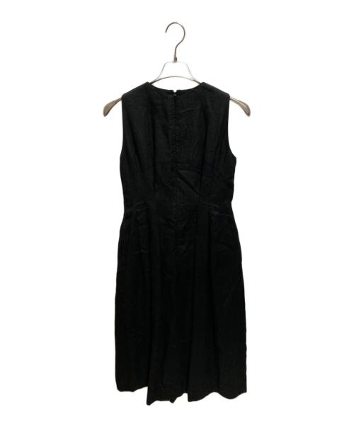 TOMORROW LAND collection（トゥモローランドコレクション）TOMORROW LAND collection (トゥモローランドコレクション) スムースリネン アメリカンスリーブワンピース ブラック サイズ:ＸＳの古着・服飾アイテム