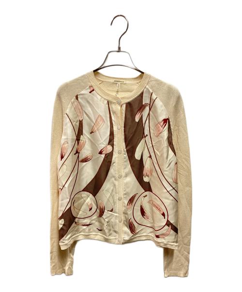 HERMES（エルメス）HERMES (エルメス) マルジェラ期 シルク切替カーディガン ベージュ サイズ:Ｍの古着・服飾アイテム