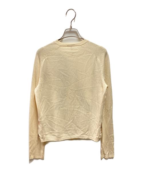 HERMES（エルメス）HERMES (エルメス) マルジェラ期 シルク切替カーディガン ベージュ サイズ:Ｍの古着・服飾アイテム