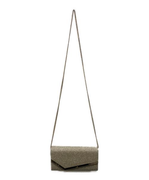 JIMMY CHOO（ジミーチュウ）JIMMY CHOO (ジミーチュウ) チェーンショルダークラッチバッグ プラチナムアイスの古着・服飾アイテム
