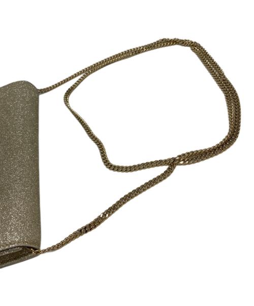 JIMMY CHOO（ジミーチュウ）JIMMY CHOO (ジミーチュウ) チェーンショルダークラッチバッグ プラチナムアイスの古着・服飾アイテム