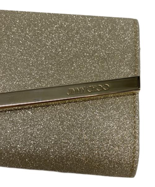 JIMMY CHOO（ジミーチュウ）JIMMY CHOO (ジミーチュウ) チェーンショルダークラッチバッグ プラチナムアイスの古着・服飾アイテム