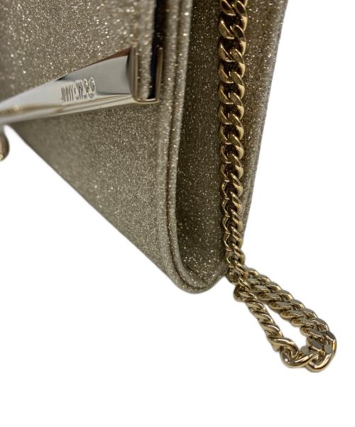 JIMMY CHOO（ジミーチュウ）JIMMY CHOO (ジミーチュウ) チェーンショルダークラッチバッグ プラチナムアイスの古着・服飾アイテム