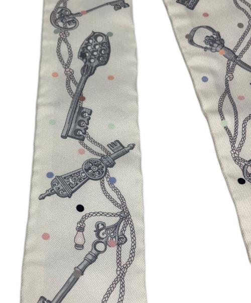 HERMES（エルメス）HERMES (エルメス) twilly ホワイトの古着・服飾アイテム