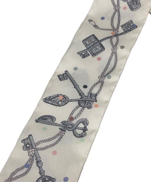 HERMES（エルメス）HERMES (エルメス) twilly ホワイトの古着・服飾アイテム