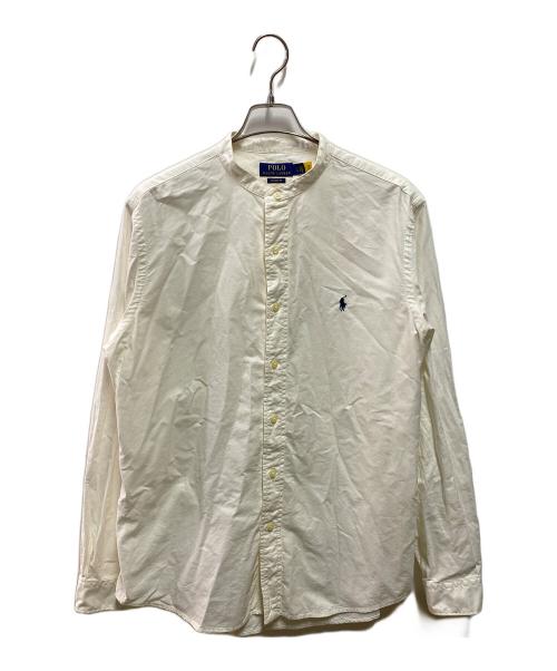 POLO RALPH LAUREN（ポロ・ラルフローレン）POLO RALPH LAUREN (ポロ・ラルフローレン) CLASSIC FIT バンドカラーシャツ ホワイト サイズ:Lの古着・服飾アイテム
