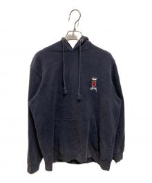stussy（ステューシー）の古着「クラウンロゴパーカー」｜ブラック