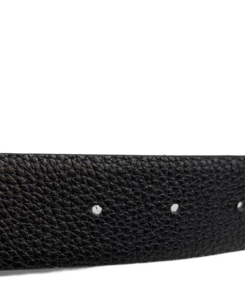 Salvatore Ferragamo（サルヴァトーレ フェラガモ）Salvatore Ferragamo (サルヴァトーレ フェラガモ) ガンチーニレザーベルト ブラック×ブルーの古着・服飾アイテム