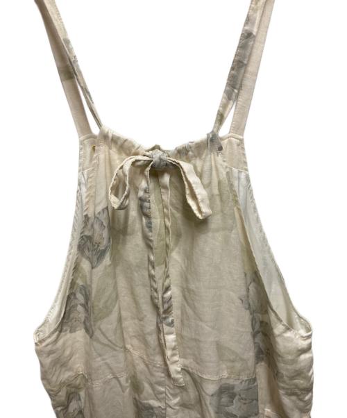 Gauze（ガーゼ）Gauze (ガーゼ) ANTIQUE FLOWER PRINT TRAVAILLE SALOPETTE ベージュ サイズ:ＦＲＥＥの古着・服飾アイテム