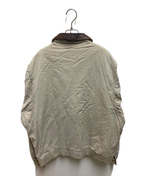 L.L.Bean（エルエルビーン）L.L.Bean (エルエルビーン) 80’s Aｰ2型ハンティングジャケット 襟レザー ベージュ サイズ:XLの古着・服飾アイテム