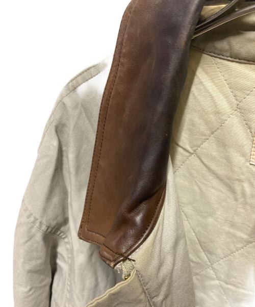 L.L.Bean（エルエルビーン）L.L.Bean (エルエルビーン) 80’s Aｰ2型ハンティングジャケット 襟レザー ベージュ サイズ:XLの古着・服飾アイテム