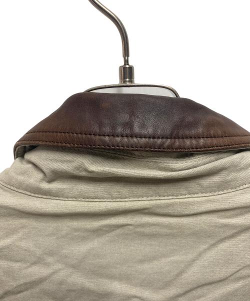 L.L.Bean（エルエルビーン）L.L.Bean (エルエルビーン) 80’s Aｰ2型ハンティングジャケット 襟レザー ベージュ サイズ:XLの古着・服飾アイテム
