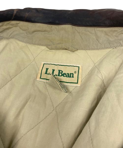L.L.Bean（エルエルビーン）L.L.Bean (エルエルビーン) 80’s Aｰ2型ハンティングジャケット 襟レザー ベージュ サイズ:XLの古着・服飾アイテム
