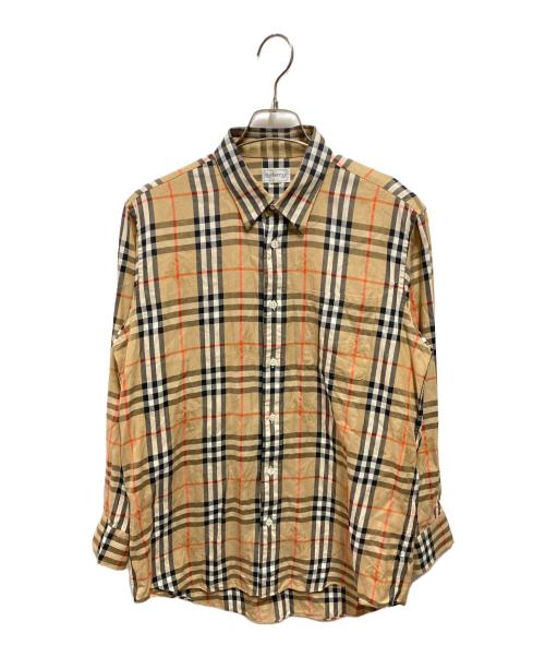 Burberry's（バーバリー）Burberry's (バーバリー) オールドシャドーホースノヴァチェックシャツ ベージュ サイズ:Lの古着・服飾アイテム